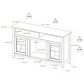 Walker Edison Wasatch 58" Fireplace Glass Wood TV Stand in Driftwood, , large