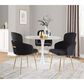 LumiSource Pebble Modern Table with White Metal Base and White Marble Veneer Table Top by LumiSource, , large
