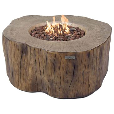 Elementi Fire Manchester Round Liquid Propane Fire Table in Red Wood, , large