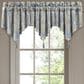 J. Queen New York Lorenzo 40" x 21" Window Ascot Valance in Blue and Cream, , large