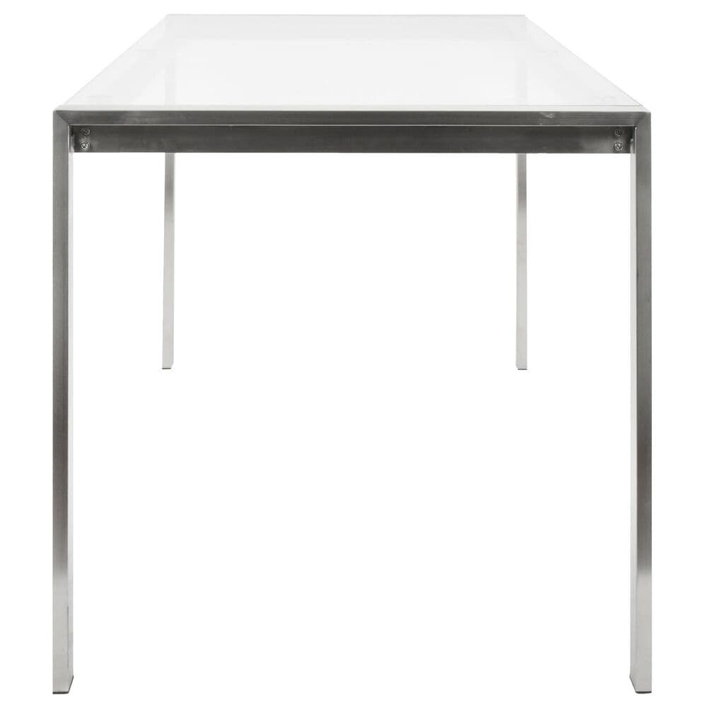 Lumisource Fuji Dining Contemporary Table in Stainless Steel with Clear Glass Top By LumiSource, , large