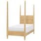 St Claire Home Today"s Traditions 4 Piece Twin Platform Poster Bed Set in Natural Hickory, , large