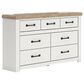 Ashley Savonport 7 Drawer Dresser Only in White and Brown, , large