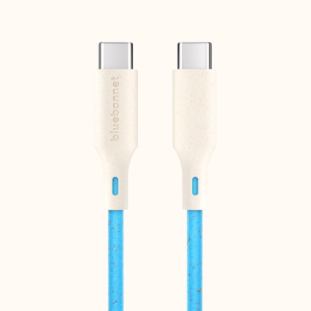Bluebonnet Cases 4" Cable USB-C to USB-C Phone Charger in Blue, , large