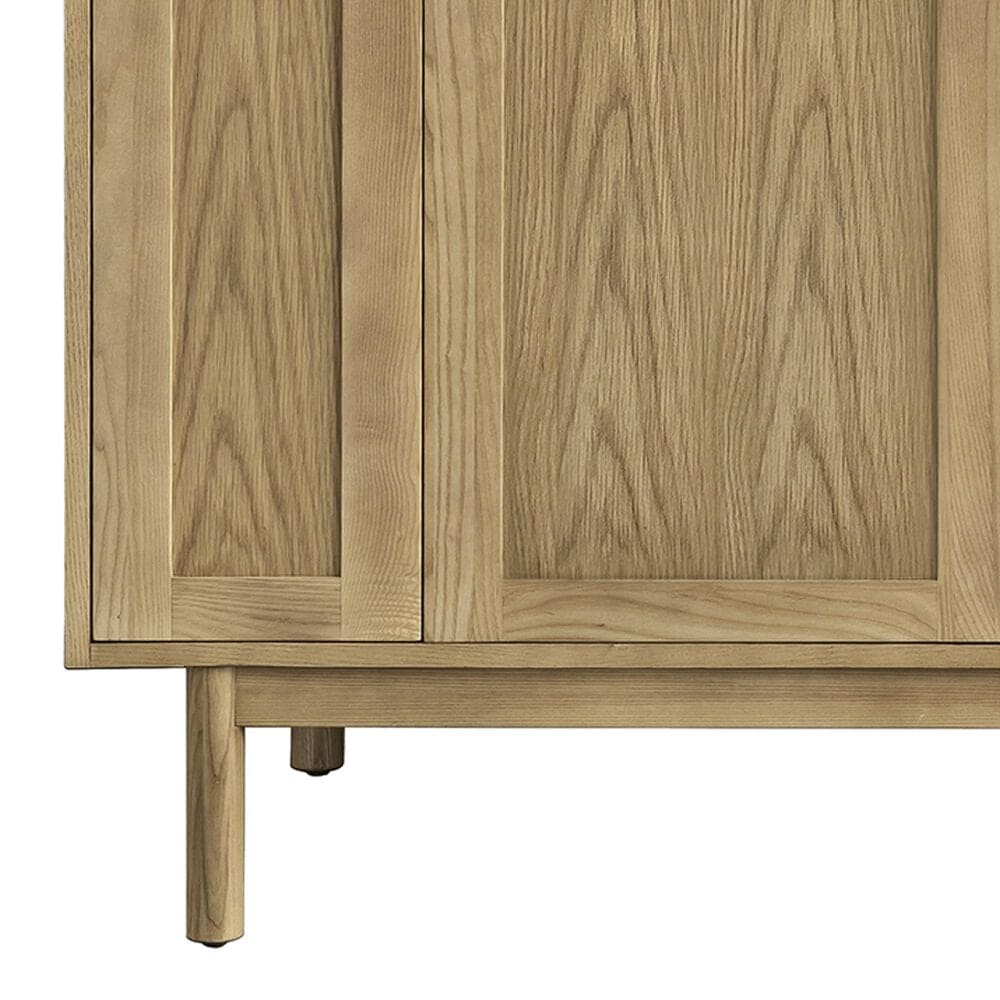 James Martin Vanities Laurent 72&quot; Double Bathroom Vanity in Light Natural Oak with 3 cm White Zeus Quartz Top and Rectangular Sinks, , large