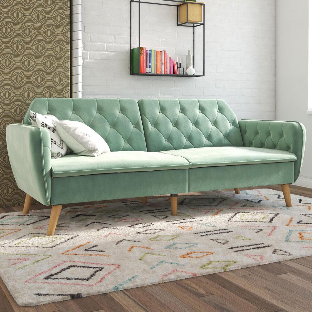 Novogratz Tallulah Futon in Light Green, , large