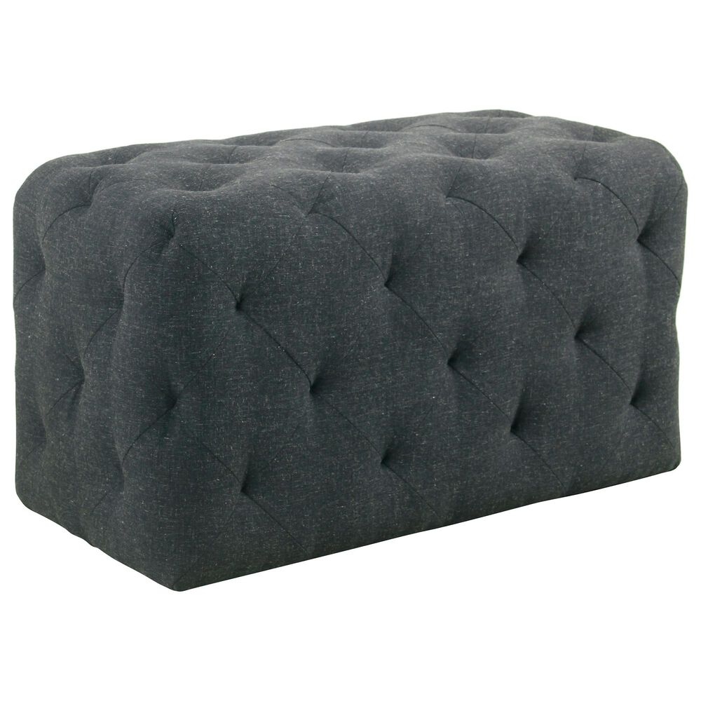 Kinfine Ottoman in Pin Tufted Blue, , large