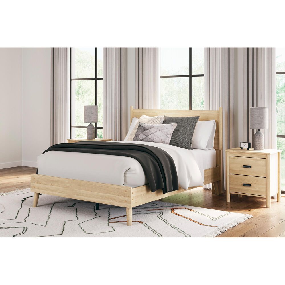 Ashley Cabinella Full Platform Bed in Tan, , large