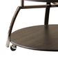 Steve Silver Furniture Coham Round Cocktail Table with Casters in Black Nickel and Espresso Brown, , large
