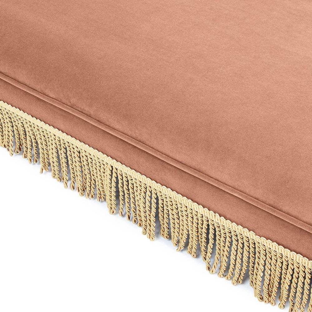 Jennifer Taylor Home Duchess 33" Medium Princess Pet Bed Sofa with Fringe Skirt in Peach Orange, , large