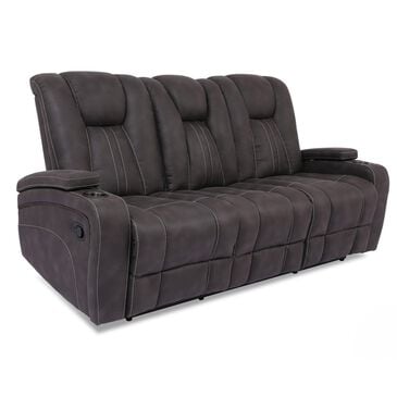 Oxford Furniture Manual Reclining Sofa in Brown, , large