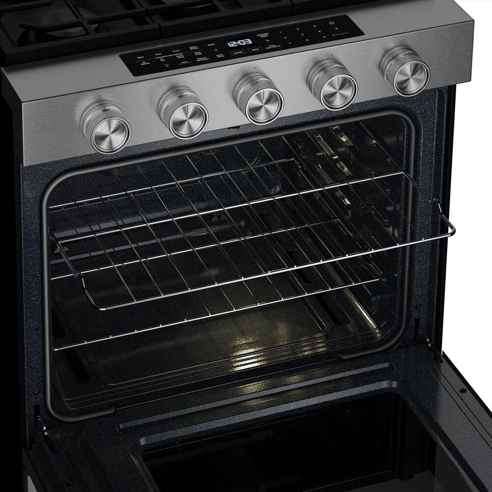 KitchenAid 30" Smart Slide-in Gas Range in PrintShield Stainless Steel, , large