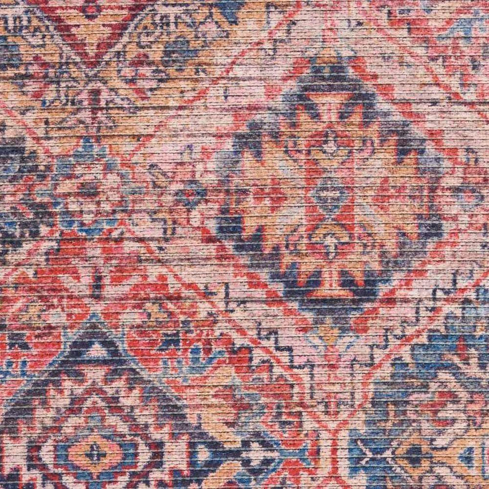 57 Grand by Nicole Curtis Series 1 5&#39;3&quot; x 7&#39;3&quot; Brick Red and Navy Blue Area Rug, , large