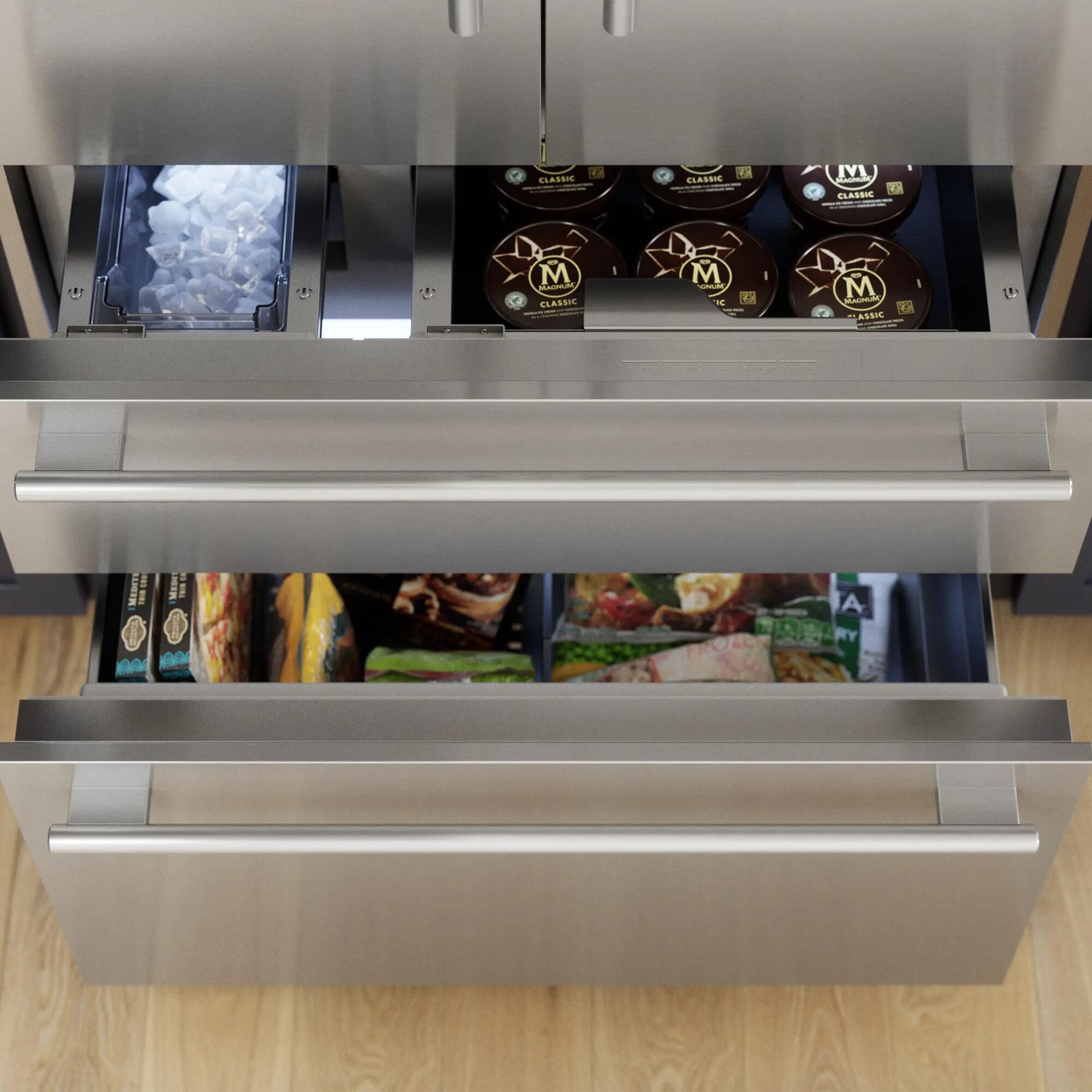 fff様 Thermador Freedom 18.8 Cu. Ft. Built-In French Door Bottom Freezer