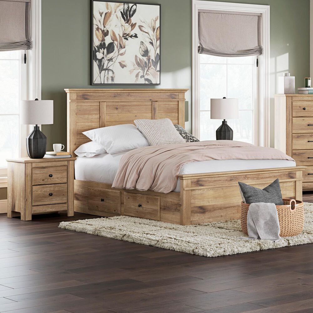 light brown dresser and nightstand set Ladera 5-piece Queen Bedroom Set Light Elm — Discount Home Furniture main image 0