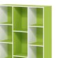 HOMLUX 11-Cube Reversible Open Shelf Bookshelf in Green and White, , large