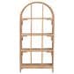 Baxton Studio Natania 4-Tier Arched Bookcase in Natural Brown, , large