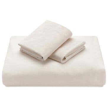 Chanasaya Home 3-Piece Queen Velvet Duvet Set in Ivory, , large