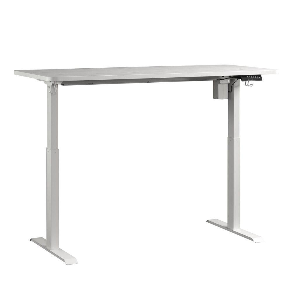 Sauder 60" Sit/Stand Desk in White, , large