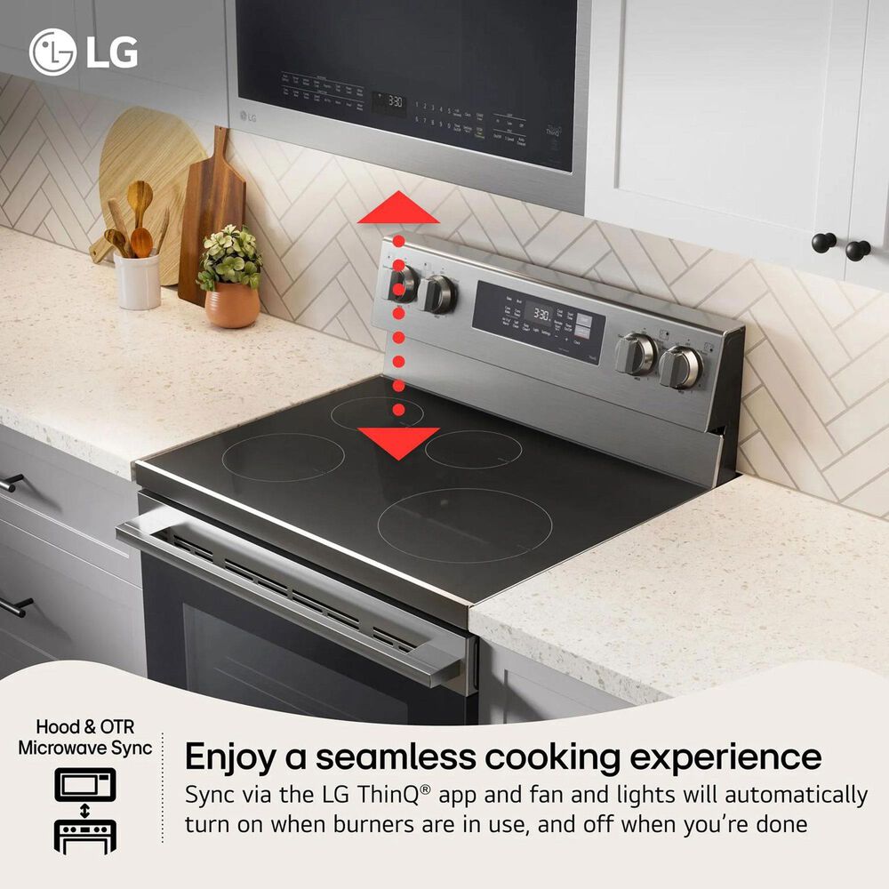 LG 6.3 Cu. Ft. Smart Electric Range in Stainless Steel, , large