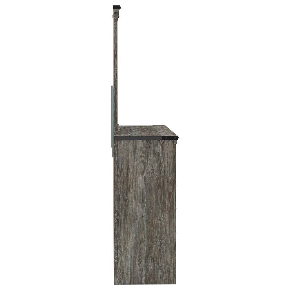 Ashley Frandern 4-Piece Full Bookcase Bedroom Set in Rustic Warm Gray, , large