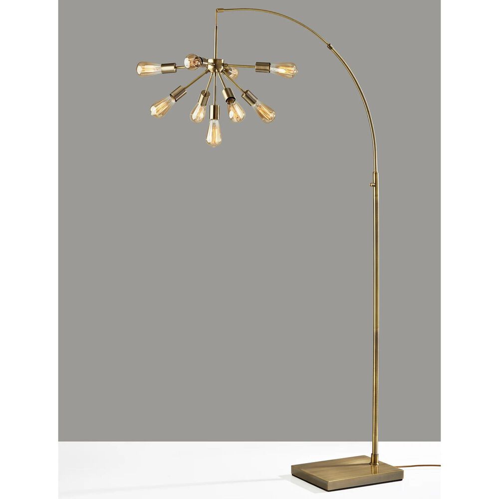 37B Sputnik Arc Lamp in Antique Brass, , large