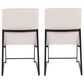 Lumisource Fuji Dining Chair with Beige Cushion in Black (Set of 2), , large
