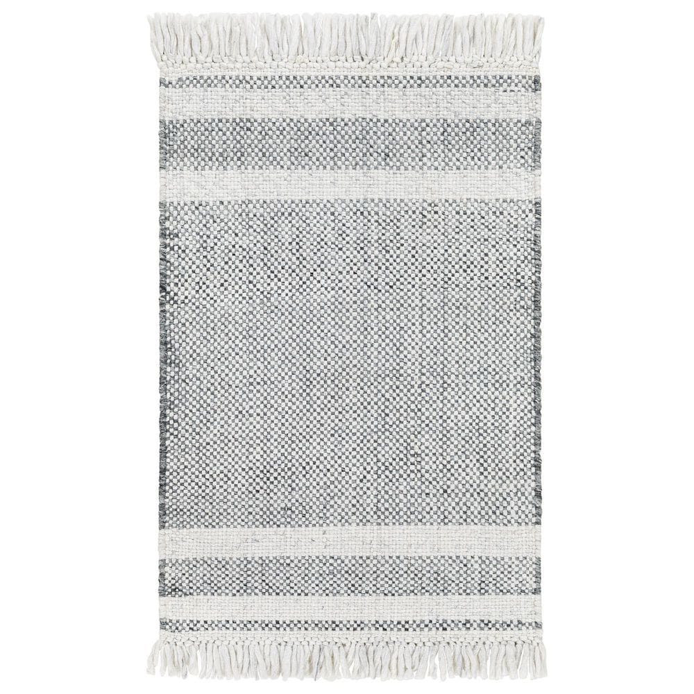 Surya Primrose PRM-2300 2" x 3" Ivory, Silver Gray, Light Gray, Medium Gray and Charcoal Area Rug, , large