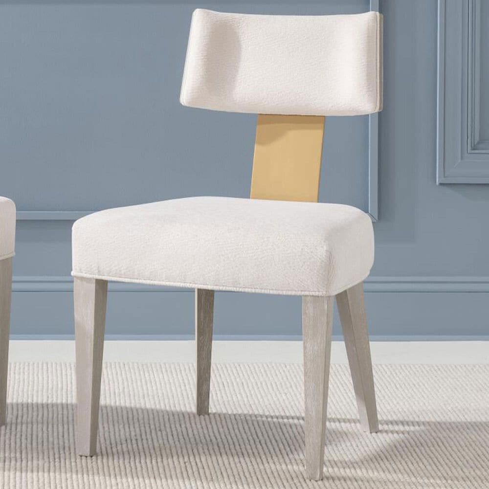 Legacy Classic Furn Direct Shp Miramar Upholstered Side Chair in Oyster and Brass, , large