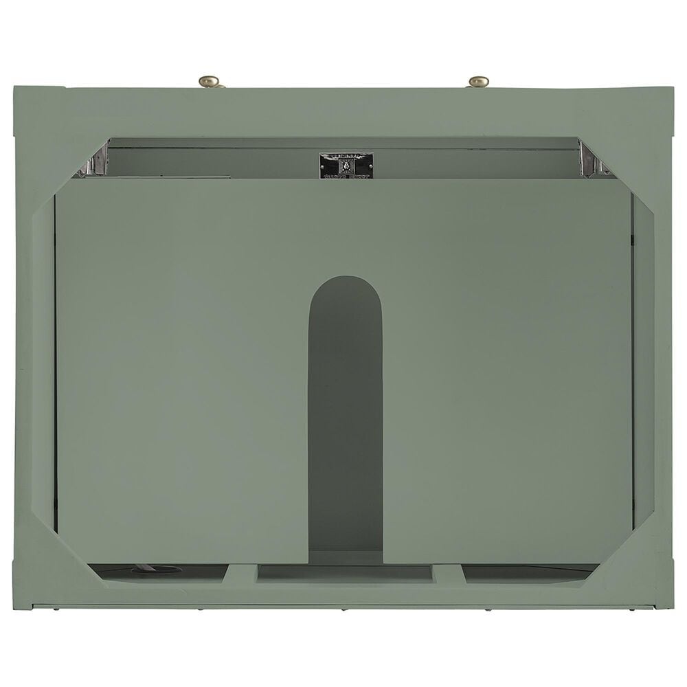 James Martin Vanities Breckenridge 30&quot; Single Bathroom Vanity in Smokey Celadon with 3 cm Victorian Silver Quartz Top and Rectangular Sink, , large