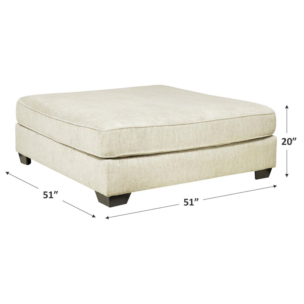 Ashley Rawcliffe Oversized Accent Ottoman in Parchment, , large