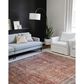 Loloi II Layla LAY-01 9" x 12" Brick and Blue Area Rug, , large