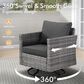 HOMLUX 8-Piece Outdoor Patio Furniture Set in Black, , large