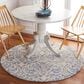 Safavieh Micro-Loop MLP532M 5" Round Blue and Ivory Area Rug, , large