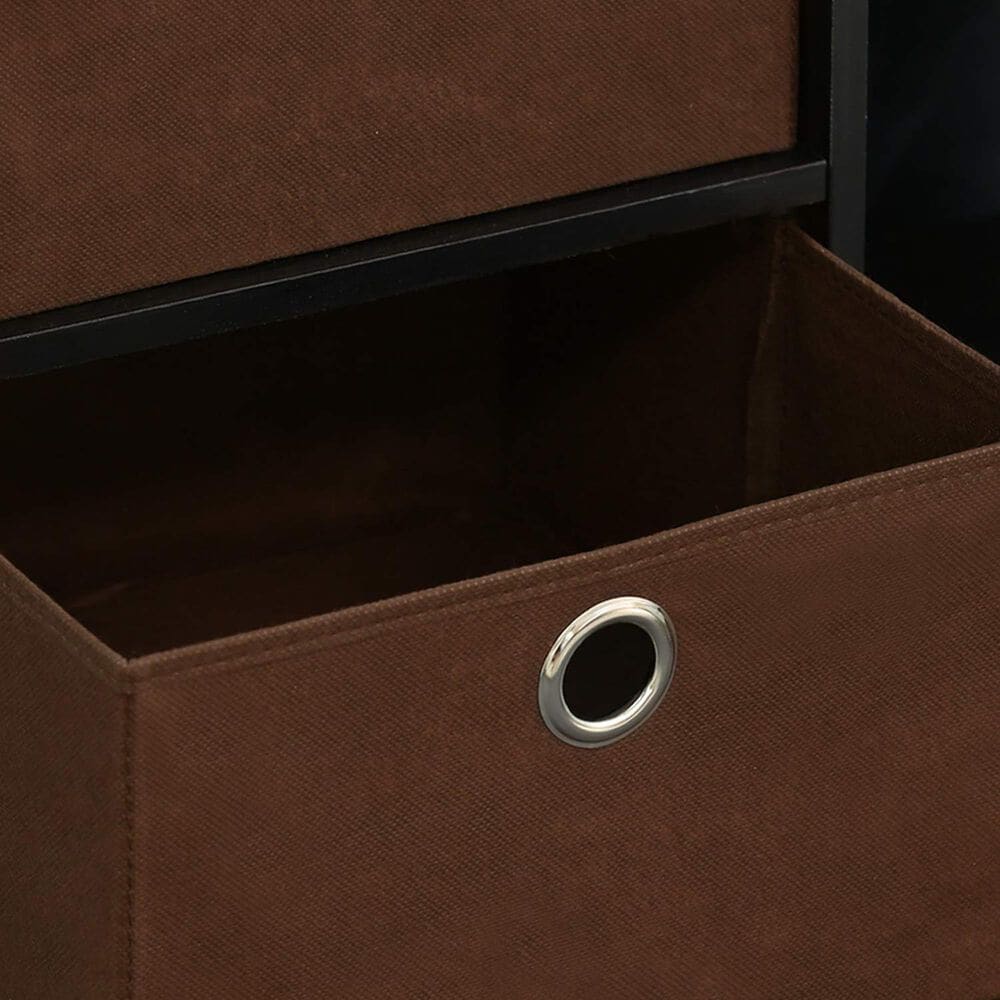 HOMLUX 6-Cube Bookshelf Bookcase with Storage Bins in Espresso, , large