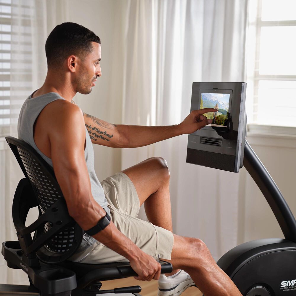 NordicTrack New 10 Recumbent Exercise Bike in Black, , large