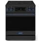 Thork Kitchen Gordon Ramsay 4.55 Cu. Ft. 30" Professional Electric Range with Navy Blue Handle Kit in Black, , large