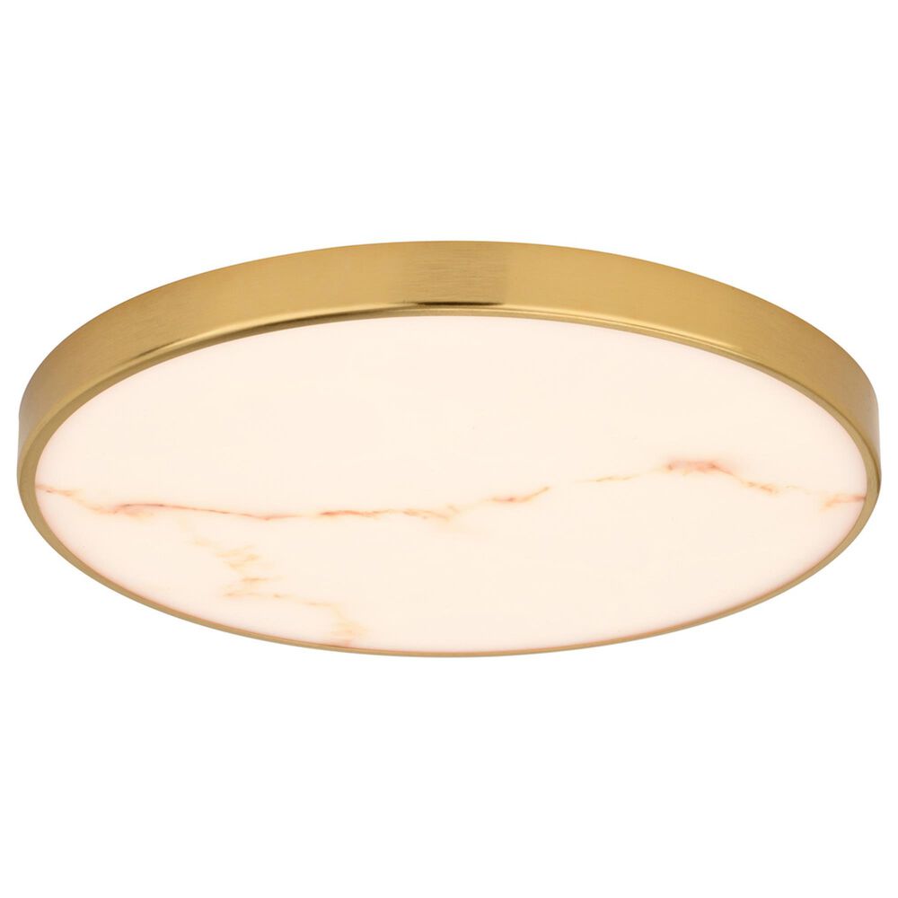 Vaxcel Aurelia 12" 1-Light Flush Mount in Brushed Brass, , large