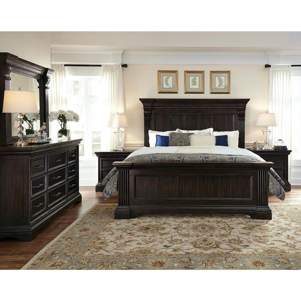 Helen Queen Wood Black-finished Bed