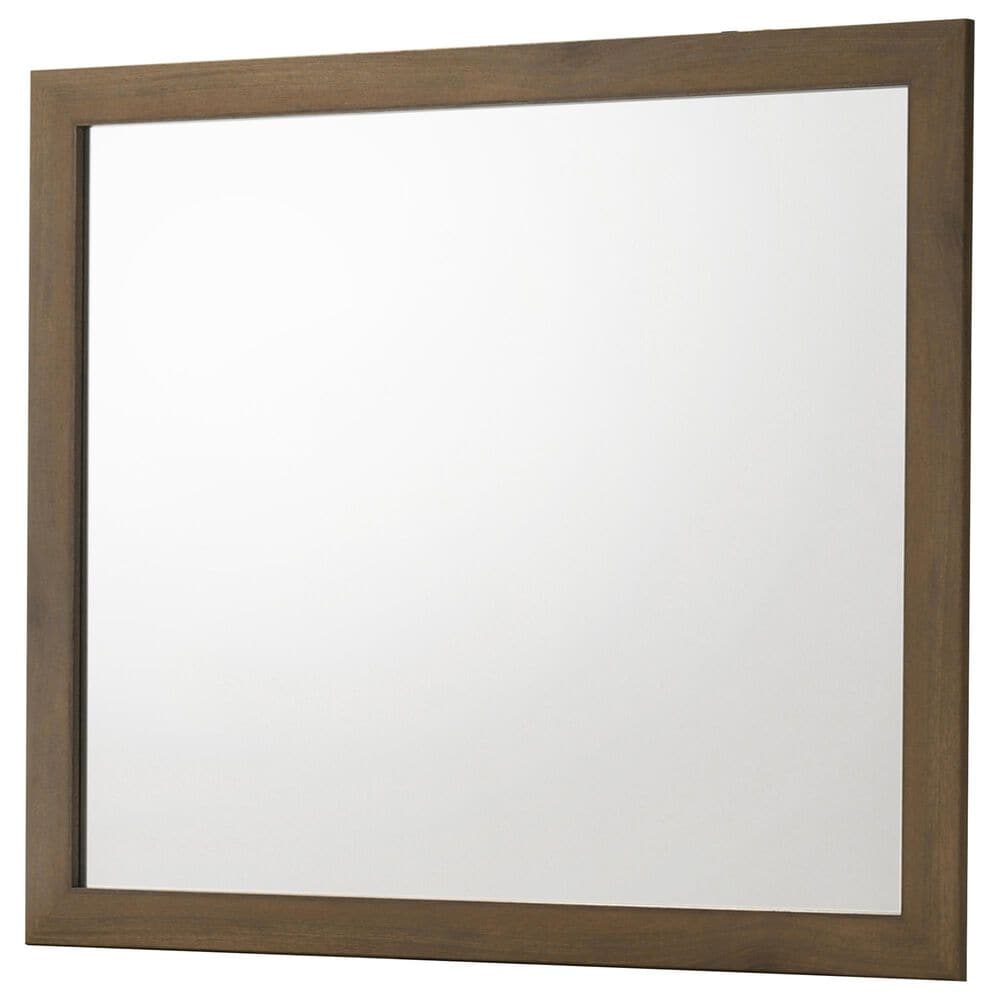 Crown Mark Lorraine Dresser Mirror in Medium Brown, , large