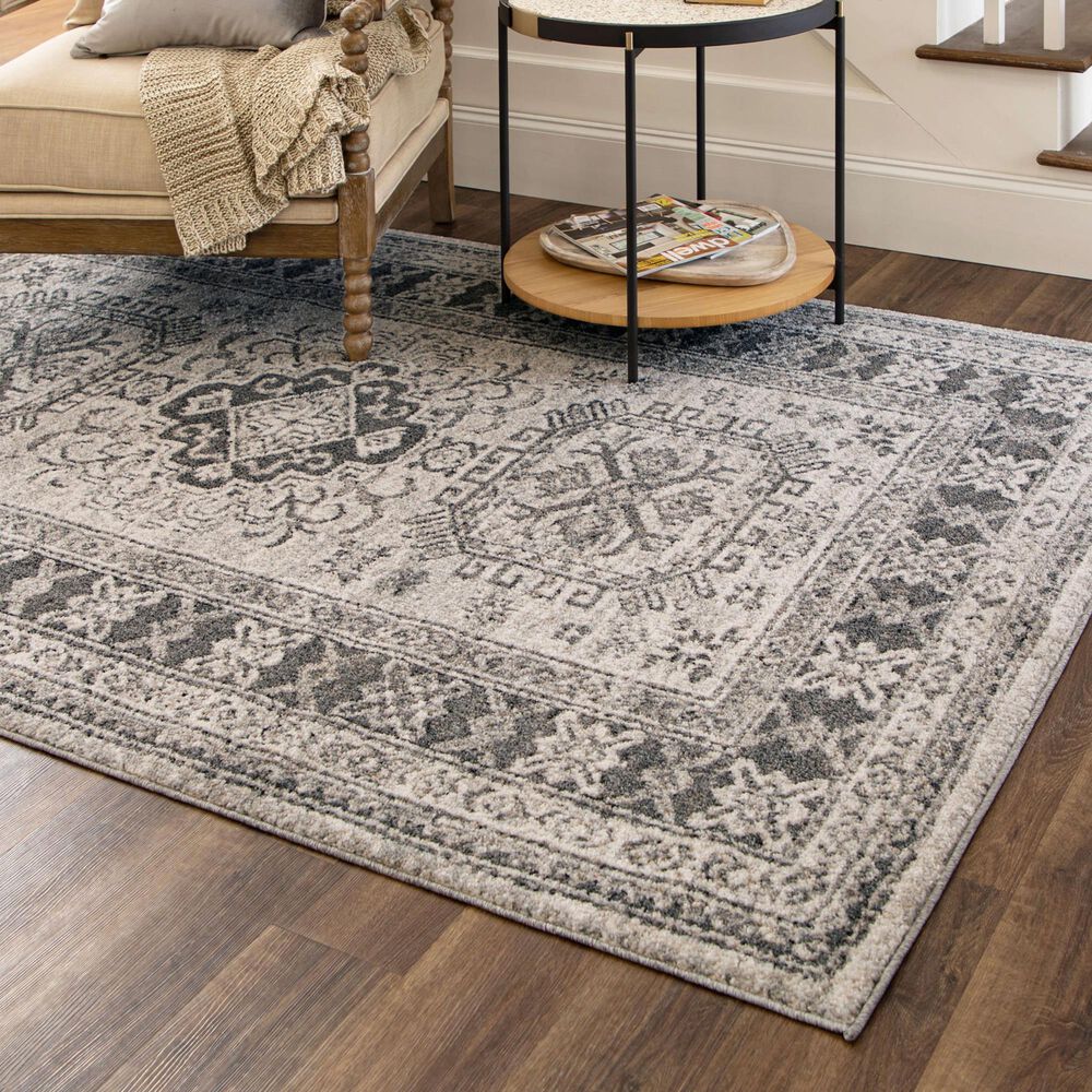 Mohawk R1200 Whimsy 5' 3" X 8' Light Grey Area Rug, , large