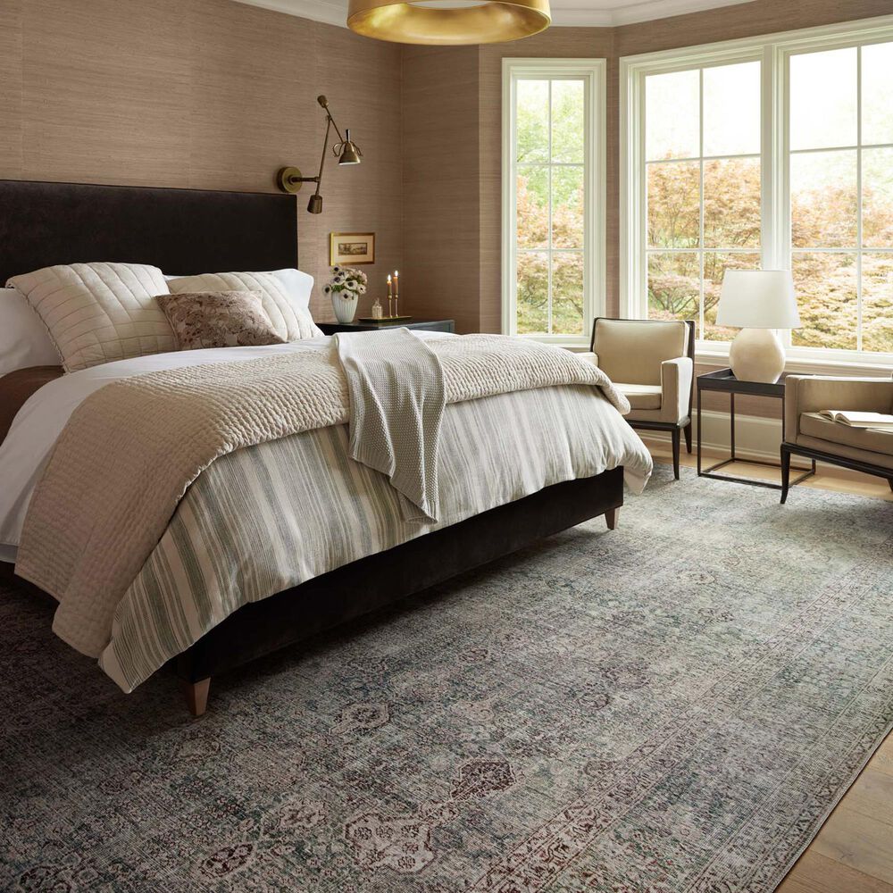 Chris Loves Julia x Loloi Jules 7&#39;6&quot; x 9&#39;6&quot; Emerald and Antique Ivory Area Rug, , large
