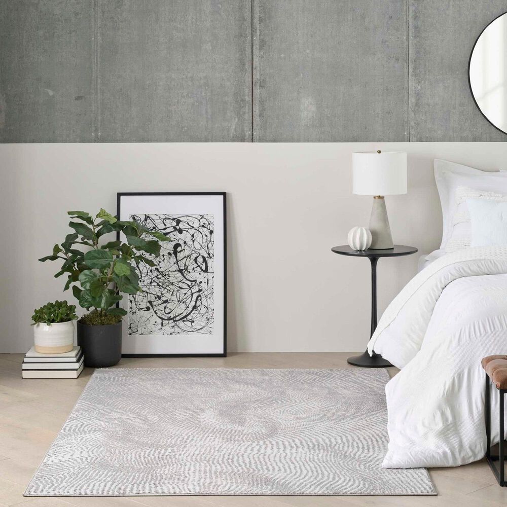 Nourison Central Park West CEP01 Grey 6&#39; x 9&#39; Area Rug, , large