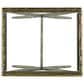 Furniture of America Lalia Side Table with Tempered Glass Top and X-Base in Matte Gold, , large