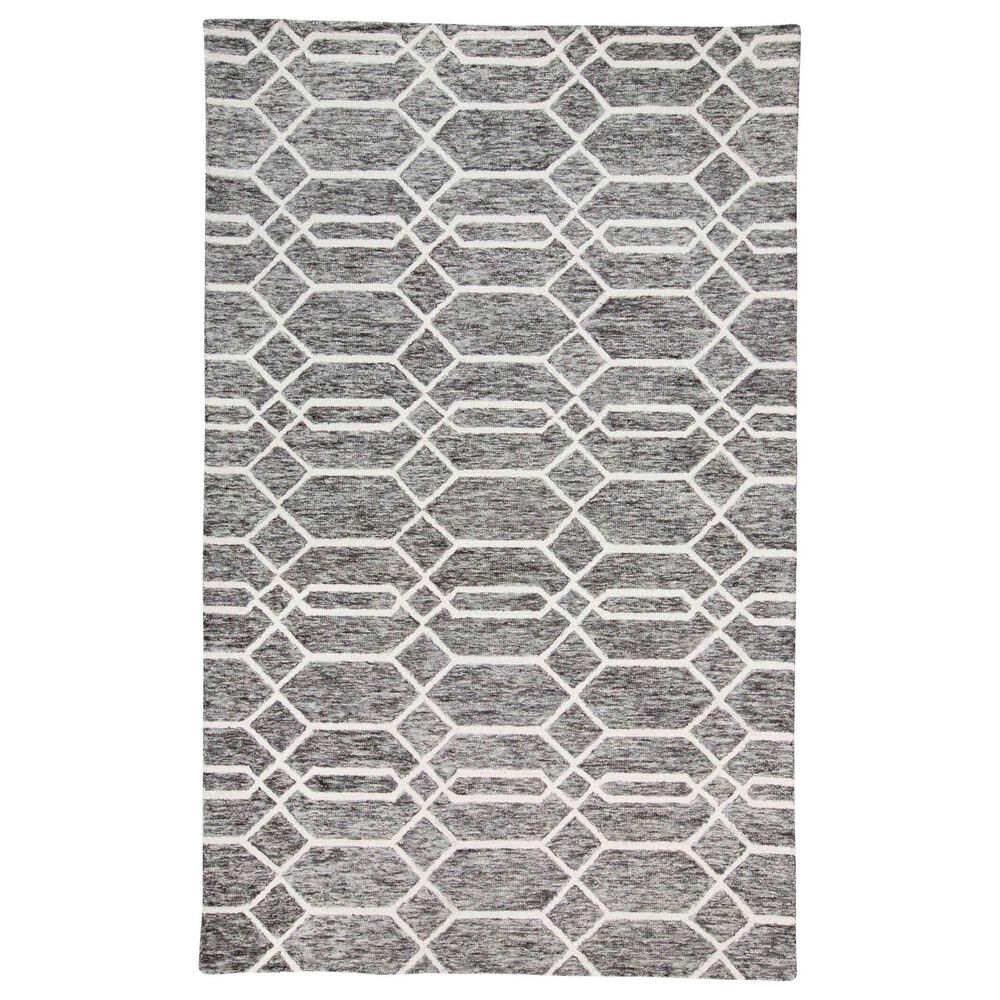 Feizy Belfort 8" x 10" Charcoal and Ivory Area Rug, , large