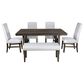 New Classic Julius 6 Piece Dining Set in Walnut Brown, , large