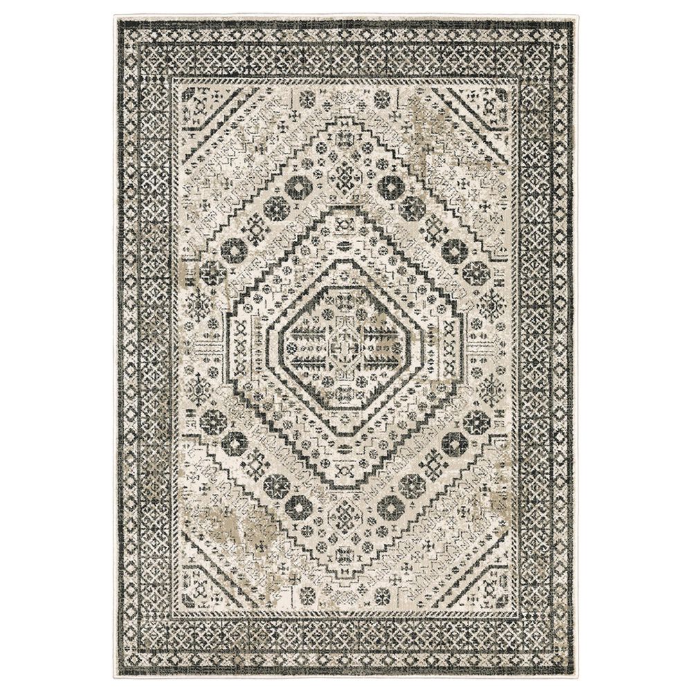Oriental Weavers Georgia Medallion 659C0 9"10" x 12"10" Ivory Area Rug, , large