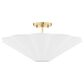 Mitzi Lighting Alana 3-Light Semi-Flush in Aged Brass, , large
