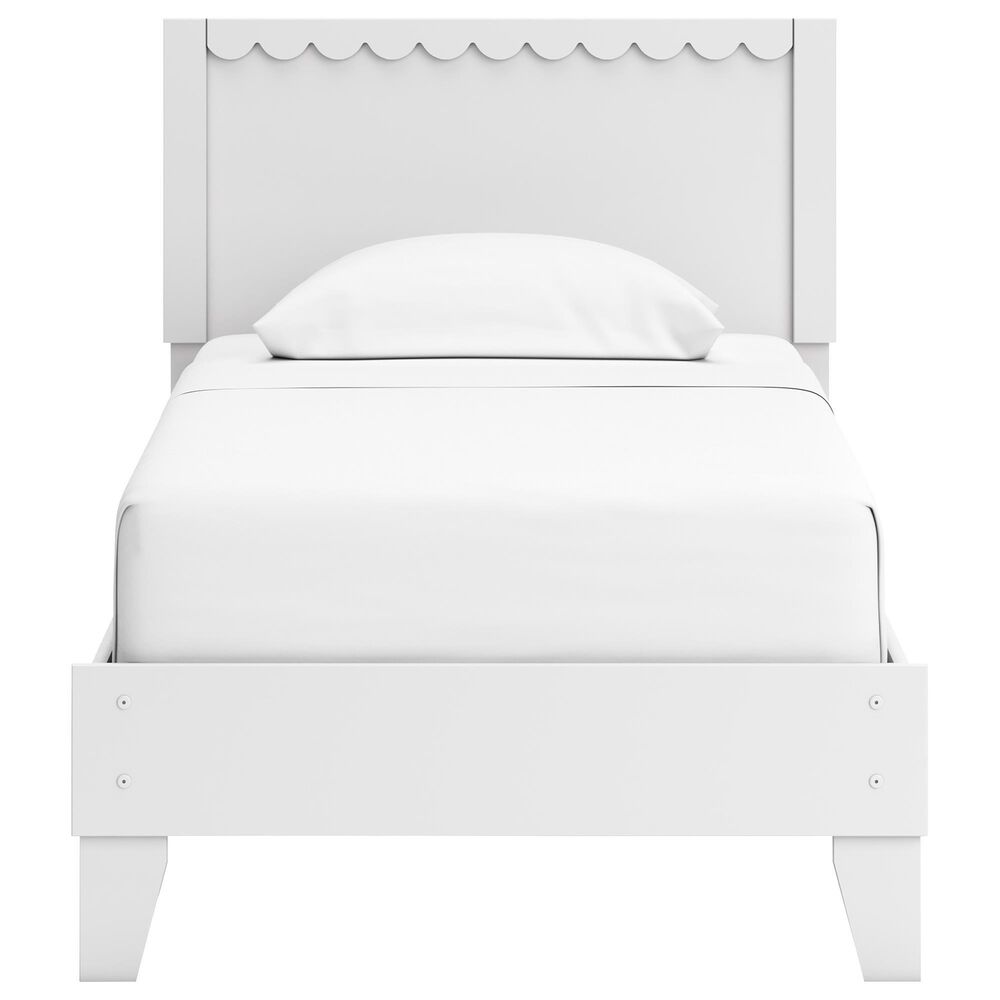 Ashley Hallityn Twin Platform Bed in White, , large