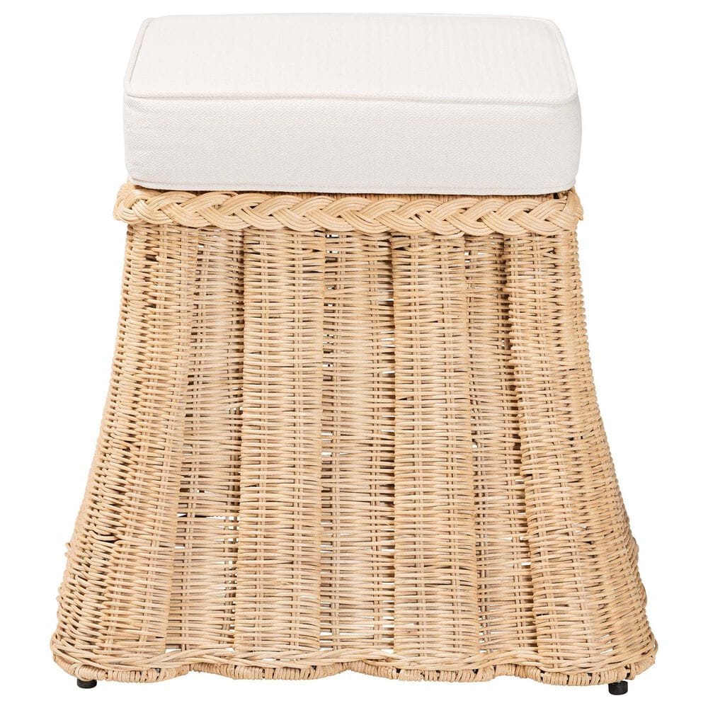 bali &amp; pari Rotem Small Ottoman in Neutral, , large